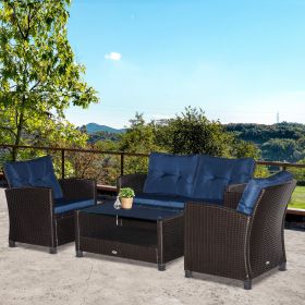 4 Pieces Patio Furniture Sets with Cushions