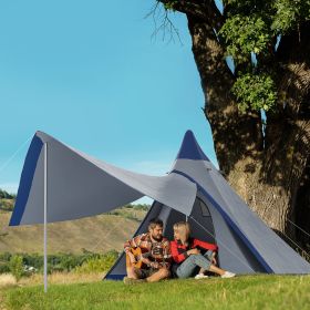 x15.x8.5' Teepee Tent (Option: Blue-610x280x210 mm)