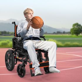 Electric Wheelchair 265lbs Capacity Foldable Lightweight 13 Mile (Color: Black)